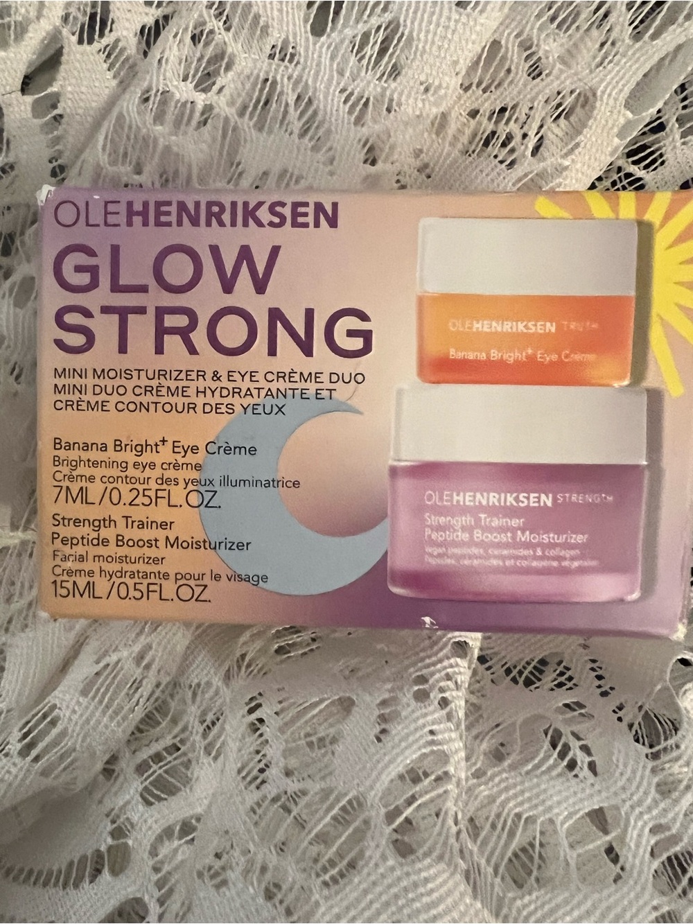 OLE HENRIKSEN Glow Strong Mini Moisturizer + Eye Cream Duo New In Box
